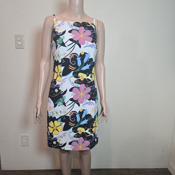Alberto Malaki Summer Floral Sun Dress Size 8 USA - Picture 13 of 15